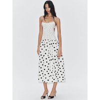 Fashionable Polka Dot round Neck Summer New Women's Dress Midi Gown ZA2026 Strapless Elegant Evening Gown for Women