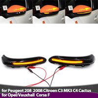 LED-Seitenspiegel-Blinker-Blinker, sequentielle Lampen für Peugeot 208 2008 12 Zoll–22 Citroen C3 MK3 C4 Cactus Opel Corsa F
