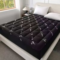 Queen Size Bamboo Viscose Polyester Mattress Topper Soft Thickened Cooling Fitted Mattress Protector with 18 inch Deep Pocket
