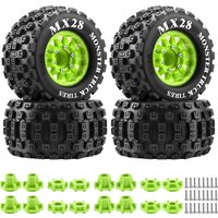 GLOBACT MX28 F/R 2.8" MT Tires with 12mm/14mm Hex Adapter for ARRMA Big Rock Granite SENTON VORTEKS 3S TRAXXAS Slash Stampede