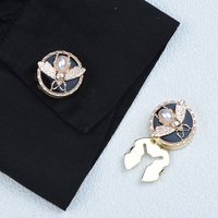 ICEYY 20MM Cute Pearl Bee Button Covers Set Round Cufflinks Button Apparel Decorative for Shirts Tuxedos & Dresses