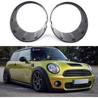 For MINI Cooper R55 R56 R57 R58 R59 Black Fog Lamp Light Cover Front Bumper Ring Trim 51117248791 51117248792 Car Accessories
