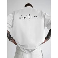 Men's T-shirt, Life is like a play, Dual-sided Pattern Men's Loose-Fitting T-shirt for Attitude in Life men clothing t shirts