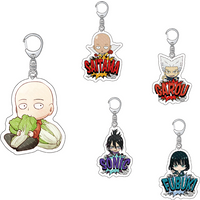 Acrylic One Punch Man Anime Keychain Llavero Lovely Bag Charms Pendant Friends Gift Fans Fun Key Chain Cute Souvenir Kingring