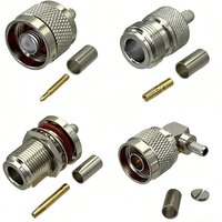 N Male Crimp Connector RF Coaxial N-Type Plug for RG174 RG316 LMR100 RG58 RG142 Coax Cable 50 Ohm Nickel Plated