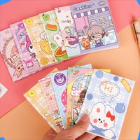 12 Pcs 105*70mm High-value Cartoon Small NoteBook Carry Primary School Students Word Writing Pads Creative Portable Notebook
