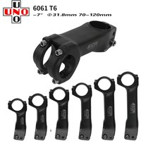AliExpress NONE New UNO MTB Road Bike Stem -7 Degree Ultralight Aluminum Alloy Handlebar Stem 28.6*31.8mm 70-120mm Cycling Bike Accessories