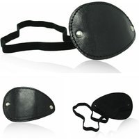 Cosplay Pirate Leather Eye Patch Cover Steampunk Blindfold Eyepatch Gear Halloween Carnival One-eyed Prop Costume Accessory