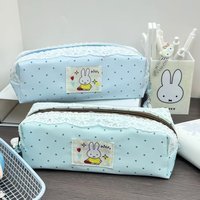 Kawaii Miffys Fashion Lace Pen Bag for Students Anime Cartoon Cute Pencil Case Girls Good-looking Stationery Storage Pouch Gifts
