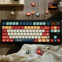 William Castle Theme PBT Keycaps Set,132 Keys MOA Profile Custom Dye Sublimation Doubleshot Cute Key Cap For Mechanical Keyboard