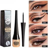 Waterproof Eyeliner Pen Quick-dry Permanent Stain-free Matte Smooth Ultra-fine Liquid Touch-up Eyeliner Cosmetics