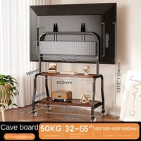 Mobile TV Cart Easel Rolling TV Stand for 32 to 65 Inch Flat Panel Screens Stainless Steel Portable Floor TV Stand with Locking