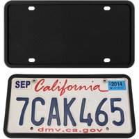 Silicone license plate frame, American and Canadian license plate frame, waterproof, rust proof, without damaging the paint