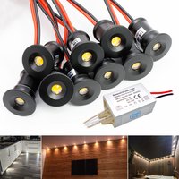 IP65 1W Mini Spotlight LED 12V Home Ambient Downlight 15MM Recessed Spot Lamp Indoor Stairs Cabinet Light with Driver 110V 220V