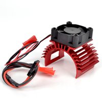 Aluminum Alloy RC Motor Heat Sink w/Cooling Fan Fit 540 3650 3660 Brushless Motor, for 1/8 1/10 1/12 RC Car Truck Buggy Crawler