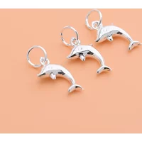 S925 sterling silver bracelet production accessories handmade diy jewelry string beads material small dolphin pendant