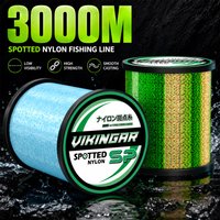 VIKINGAR Invisible Camo Spotted Nylon Fishing Line 500M 1000M Japan Raw Material Abrasion Resistant Sinking Mono Line pesca