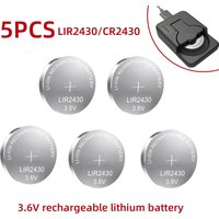 2-50 LIR2430 LIR 2430 3.6V Lithium Rechargeable Li-ion Battery For Car Key Remote Control Watch Toys Replace CR2430 PD2430
