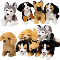 1Pc 22/30CM Simulation Husky Golden Retriever Beagle German Shepherd Dog Plush Toys Lovely Pet Dog Dolls Kids Birthday Gift
