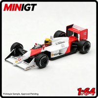 MINIGT 1:64 McLaren MP4/4 Senna F1 racing die-casting alloy car model 1228 male gift desktop ornament.
