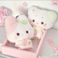 Cute Cartoon Stuffed Toys New Product Girl Heart Pendant Plush Doll Fish Cake Cat Lucky Rabbit Cute Cartoon Doll Doll Toy Gift