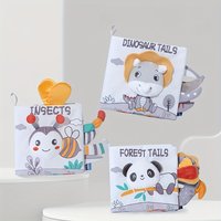Soft Baby Books Toys 3D Touch and Feel Crinkle Cloth Books Babies Infant Kids Touch and Feel Crinkle for Infants Toddler Gifts