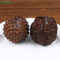 ♥Wooden Spiky Hand Exercise Balls - Massage Stress Relief Baoding Balls for Hand Strength Training & Relaxation
