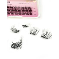 DIY Cluster Lash Extension Self Adhesive Press on Pre-bond Reusable Glueless Bundle Lashes Long Lasting Waterproof Private Logo