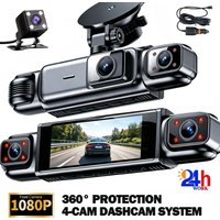 4-kanałowy 360 ° Kamera samochodowa typu Black Box, rejestrator wideo DVR, kamera FHD 1080P, noktowizor, nagrywanie w pętli, monitoring parkowania 24H