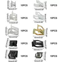 100 Pieces Auto Car Metal U Clip Trim Panel Spring Clips Replacement for Golf Fits A5 Q Series with OEM 4A0867276A