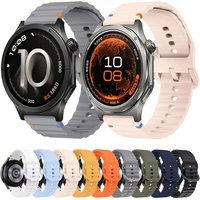 18/20/22mm Wave Silicone Strap for OPPO Watch X3/S/X3 Mini Comfortable Adjustable Bracelet Band Oneplus Watch 4/Lite/3 43mm Belt