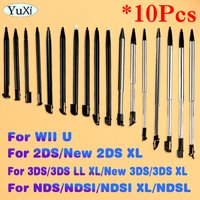 10Pcs Stylus Pen Touch Screen Pens For 2DS 3DS New 2DS XL LL New 3DS LL XL Metal Plastic Black Pens For WII U NDS NDSI XL NDSL