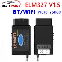 ELM327 V1.5 bluetooth or WiFi version PIC18F25K80 Chip BT WiFi For Ford can Switch OBD Scanner Car Diagnostic Tool multilingual
