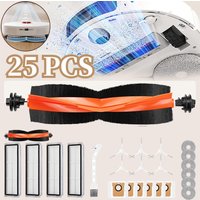 Wysokiej jakości zestaw 25 akcesoriów do wymiany części w odkurzaczach, wytrzymałe części zamienne do modeli Xiaomi X20+/X10 Plus/X20 Plus oraz Dreame L10s Pro Ultra, niezbędne narzędzie do codziennej