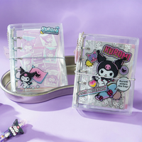 Genuine Sanrio Kuromi Portable Binder Notebook Planner Yearly Daily Agenda Book Journal Book School Stationery Girls Gifts