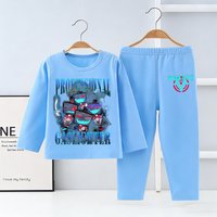 Hazbins Hotels Pyjamas Hosen Set Kinder Winter Home Kleidung Jungen Anime Vox Alastor Nachtwäsche Hosen Kinder Lange Ärmel Geschenk
