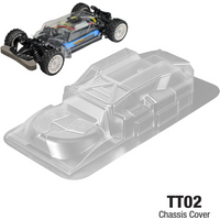1/10 RC PC Polycarbonat Chassis Abdeckung körper staub abdeckung Schützen ESC Motor antriebswelle fit für TAMIYA TT02
