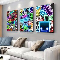 Geometry Dash Game Poster for Modern Decor in Home Offices, Bedrooms, Living Rooms, Kitchens, Bathrooms.