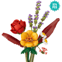 Mini Bricks Flower Building Sets, Artificial Flowers, DIY Unique Decoration Home,Botanical Collection for Ages 8-12 for Gift