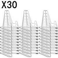 10/20/30pcs Clear Transparent Acrylic Coin Display Stand Small Easel Rack Trading Card Stand Commemorative Coin Badge Stand