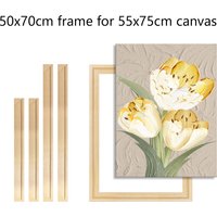 50x70cm Wooden Frame for 55x75cm Wall Canvas Pictures Frame Diamond Pine Wood Painting Picture Poster Wall Frame Home Decor