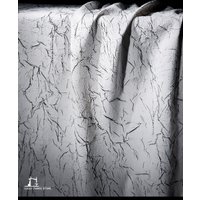Matte black and white crumpled irregular three-dimensional textured composite fabric for DIY designer fabric modification