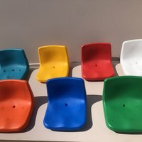 Hollow Blow Molded Plastic Spectator Seats for Stadium Stands Indoor Outdoor Cement Row Chairs Durable Bleacher Seating
