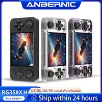 Console de jeu portable Anbernic RG35XX H, écran IPS de 3,5 pouces, Linux H700, lecteur de jeux vidéo rétro, 3300 mAh, 64 Go, 5528 jeux classiques