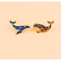 2pcs Cute Whale Enamel Pin Set Marine Animals Brooch For Coat Women's Brooches Fashion Lapel Badges Jewelry Gift for Friends