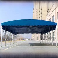 Large Portable Retractable Roof Canopy Outdoor Rainproof Shade Tent Mobile Parking Activity Tent with High Waterproof Index