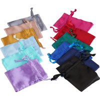 10pcs High Quality Silk Satin Gift Bags 8x10cm 10x15cm Hair Wedding Candy Packaging Bag Studs Jewelry Storage Drawstring Pouches