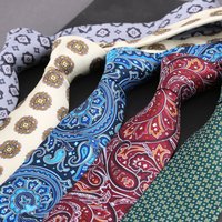 Soft Men's Tie Imitation Silk Colorful 8cm Paisley Flower Dot Patterns Business Party Gentleman Necktie Accessories Gifts