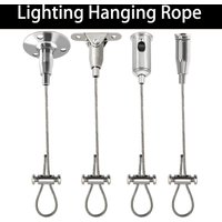 2-4PCS Adjustable 1.5mm 304 Stainless Steel Wire Rope Ceiling Advertising Board Acrylic Board Suspension Fixed Hanging Rope Kit
