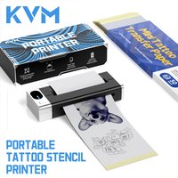 KVM Portable Tattoo Stencil Printer 1500mAh Bluetooth with 10 Transfer Papers Wireless Thermal Tattoo Machine Tattoo Accessories